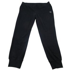 PUMA Jogger Sweatpants Mens 2XL Black Fitted Gym Sports Athletic Elastic Waist